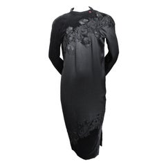 1950's PIERRE BALMAIN haute couture elaborately beaded silk and satin dress