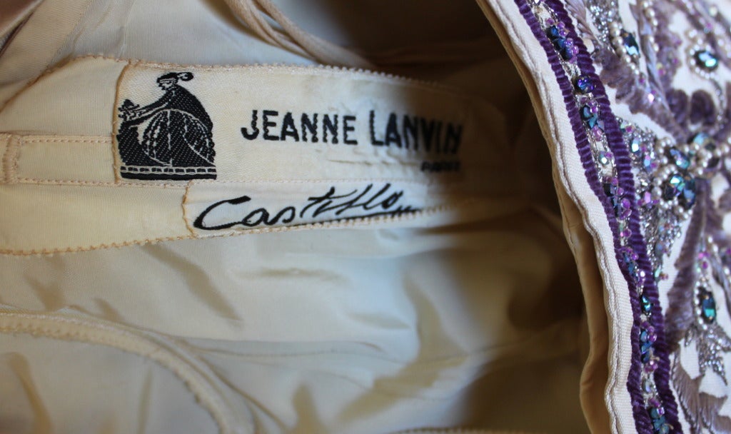 CASTILLO - JEANNE LANVIN Haute Couture-Kleid mit Lesage-Stickerei & Perlenstickerei 6