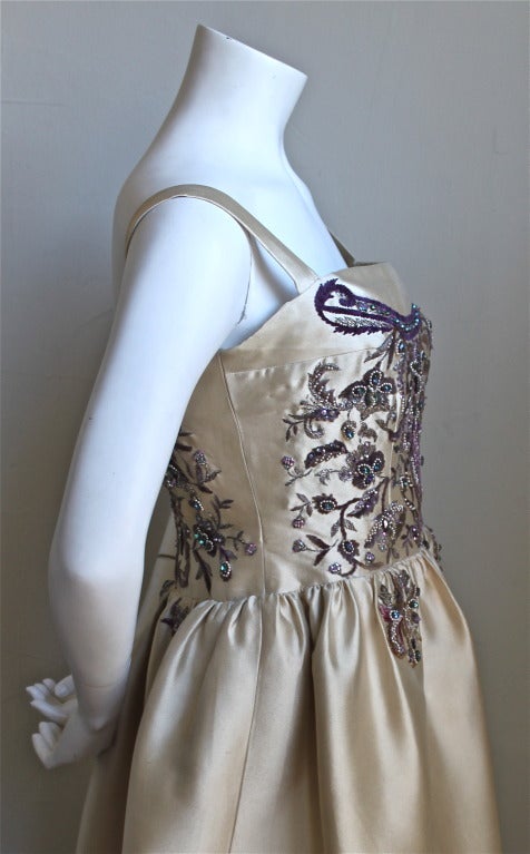 CASTILLO - JEANNE LANVIN Haute Couture-Kleid mit Lesage-Stickerei & Perlenstickerei 2