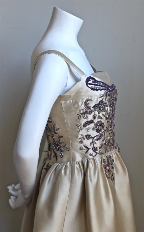 Women's CASTILLO - JEANNE LANVIN haute couture gown with Lesage embroidery & beading