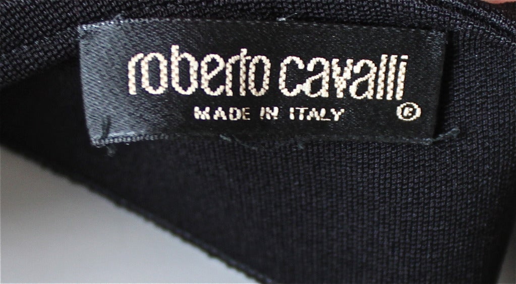 ROBERTO CAVALLI black backless gown 2