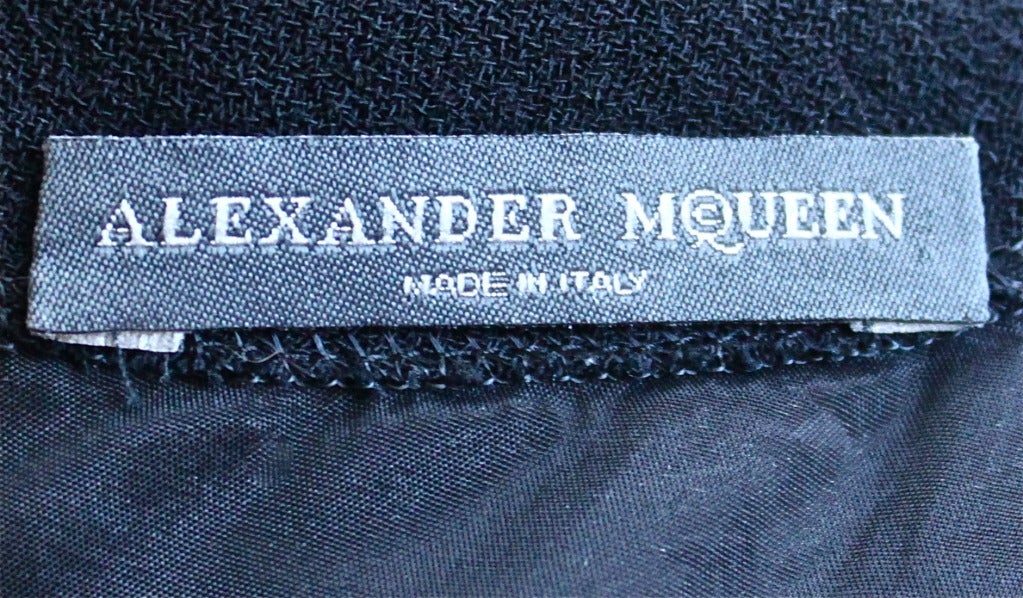 alexander mcqueen black and white dress