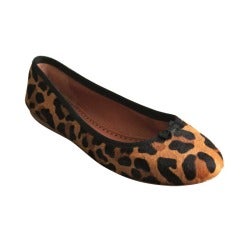 AZZEDINE ALAIA leopard pony fur flats 40.5 - unworn