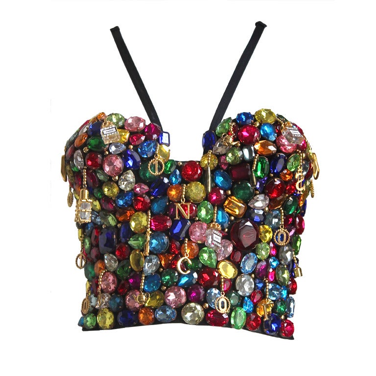 1991 Dolce and Gabbana 'Le Pin Up' jewelled bustier corset at 1stDibs