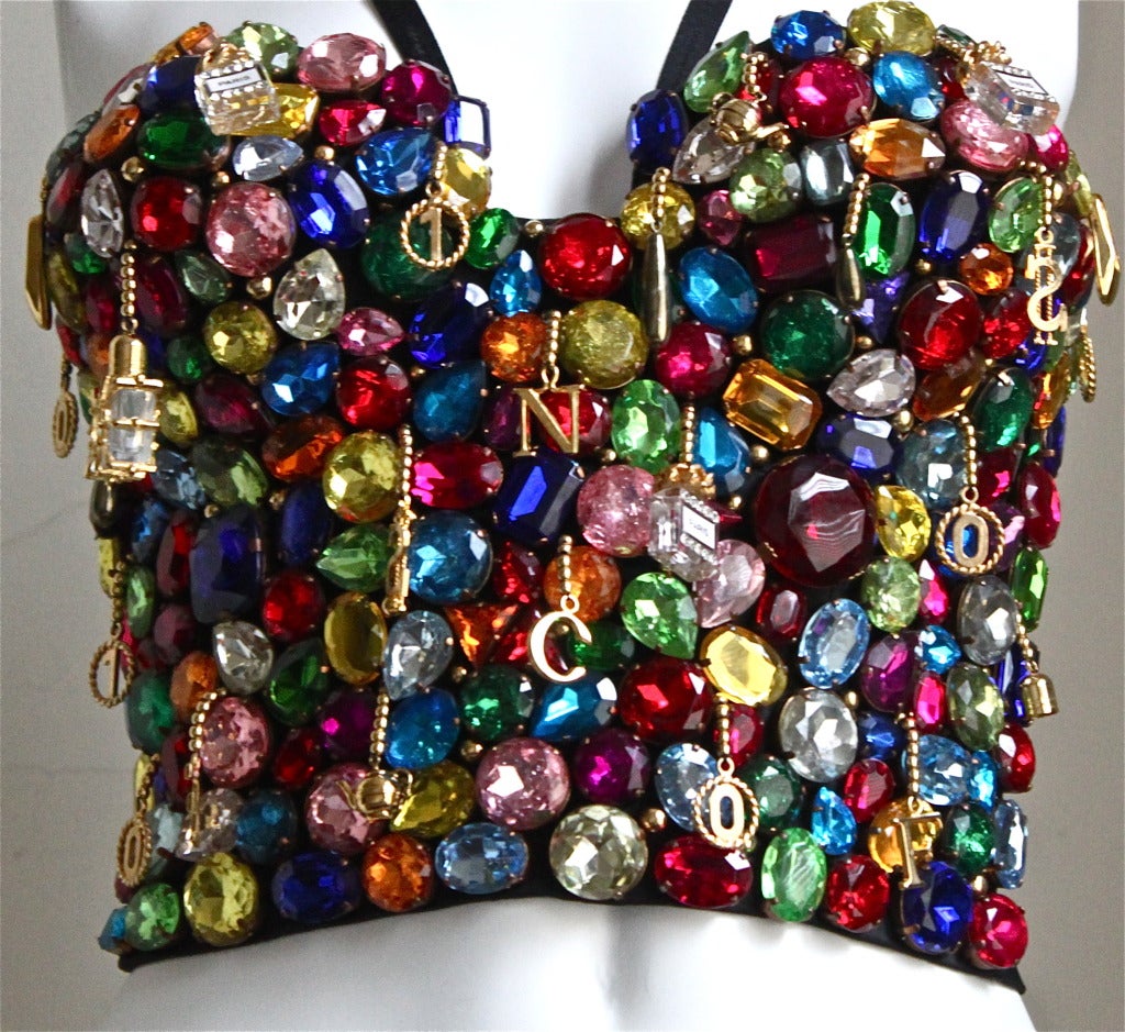 1991 Dolce and Gabbana 'Le Pin Up' jewelled bustier corset at 1stDibs