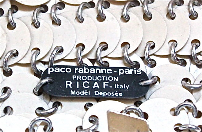 1960s Silver Disc Bag in the Manner of Paco Rabanne