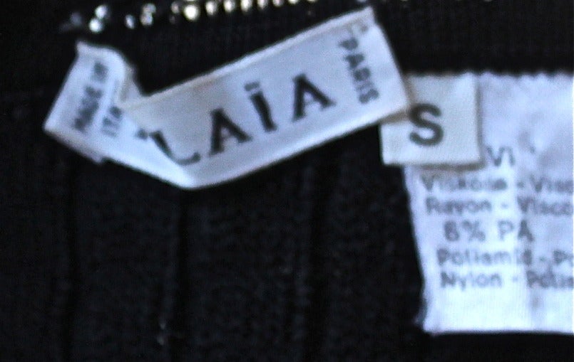 Black Azzedine Alaia black open knit long dress, 1992