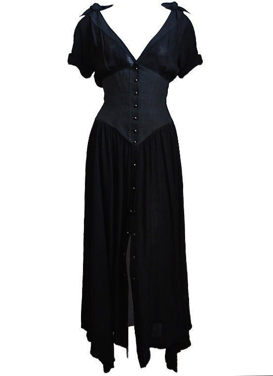 THIERRY MUGLER black dress with corset
