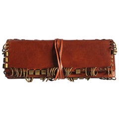 TOM FORD – YVES SAINT LAURENT Clutch mit Messingbeschlägen – 2002