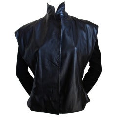 1999 Nicolas Ghesquiere for BALENCIAGA leather jacket worn on runway 10