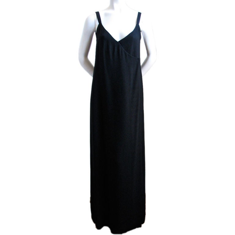 DONALD BROOKS long black wrap gown