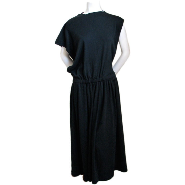 COMME DES GARCONS asymmetrical jersey dress with open sides 1