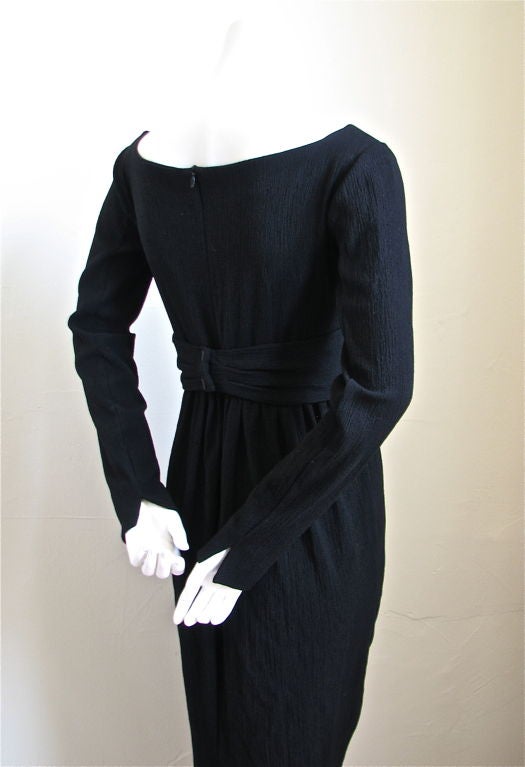 ROMEO GIGLI black crepe empire waisted dress