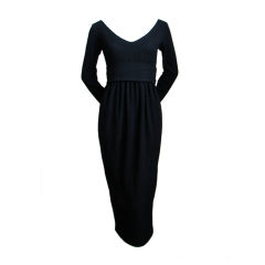 ROMEO GIGLI black crepe empire waisted dress
