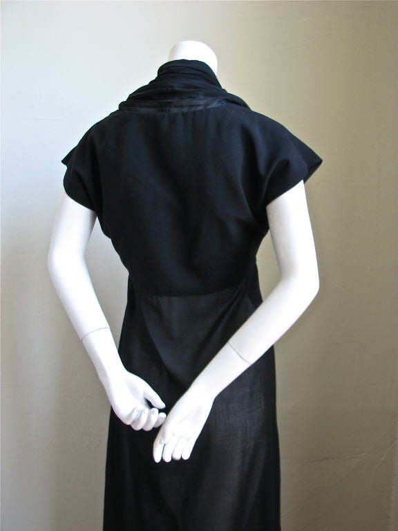 90's ISSEY MIYAKE black accordian pleated dress