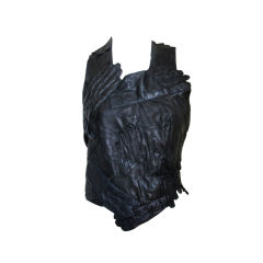 MARTIN MARGIELA artisanal top made of kidskin gloves