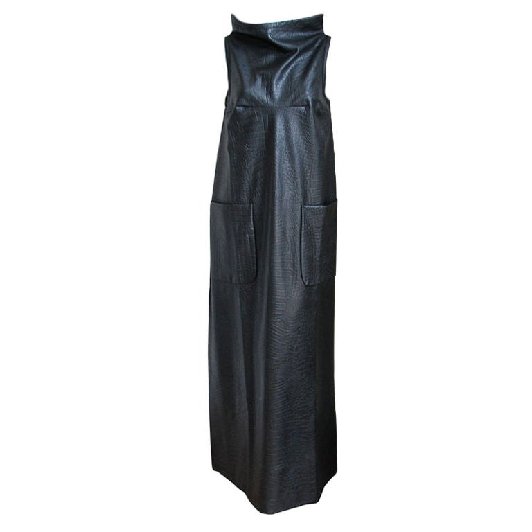 early 90's MARTIN MARGIELA black 'crocodile' dress at 1stDibs