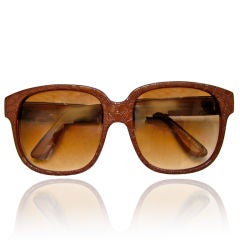 Vintage EMMANUELLE KHANH brown 'lizard' sunglasses