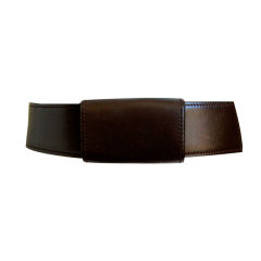 Vintage AZZEDINE ALAIA brown sleek leather belt