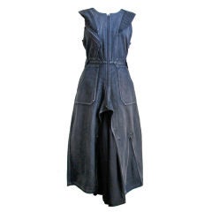 Vintage YOHJI YAMAMOTO denim and silk dress