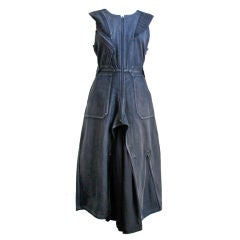 YOHJI YAMAMOTO denim and silk dress