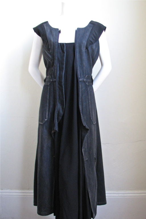 YOHJI YAMAMOTO denim and silk dress