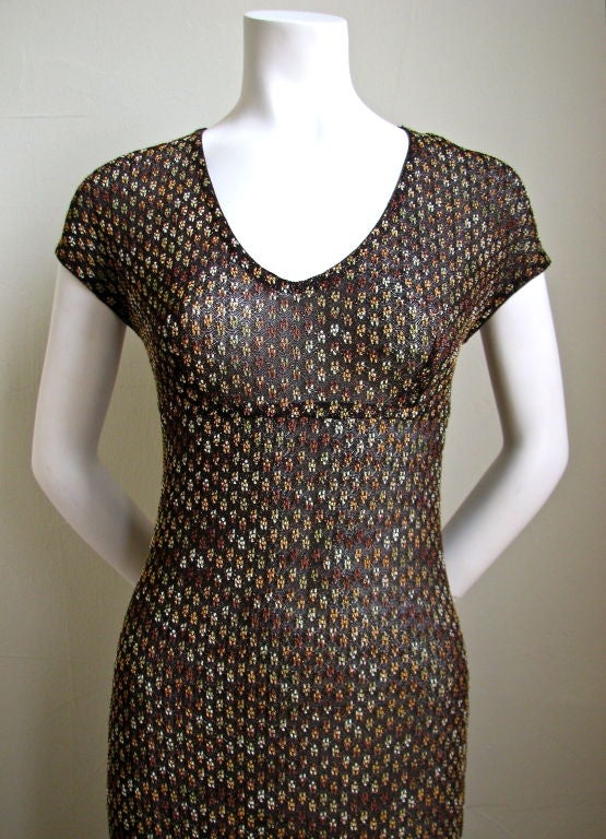 MISSONI metallic space dyed ankle length dress