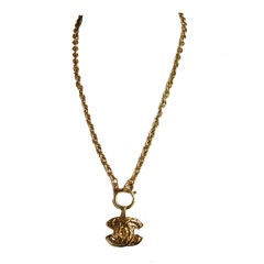 CHANEL 'CC' gilt charm necklace.......REDUCED!