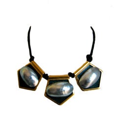 YVES SAINT LAURENT 'mother of pearl' necklace