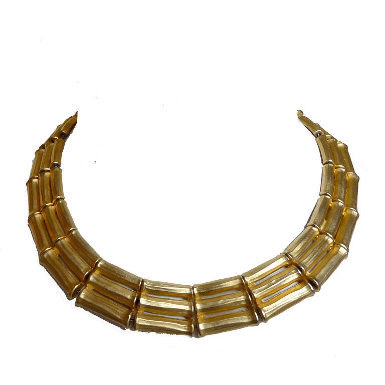 **SALE** Gilt bamboo link necklace was $150 now $75