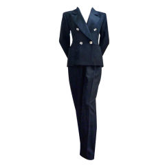 YVES SAINT LAURENT 'le smoking ' suit with faceted crystals