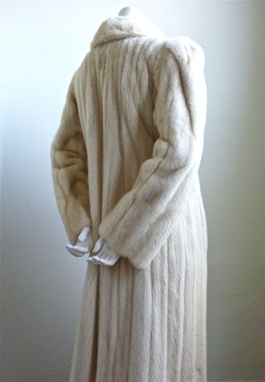 Women's GALANOS full length ivory mink coat