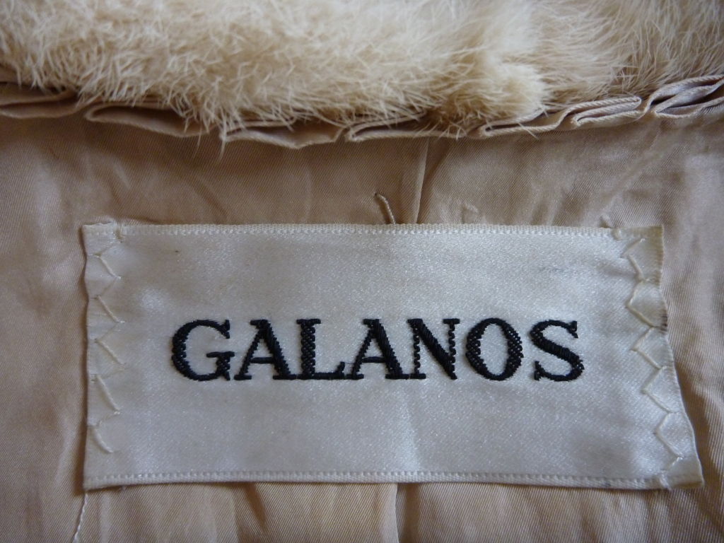 GALANOS full length ivory mink coat 1
