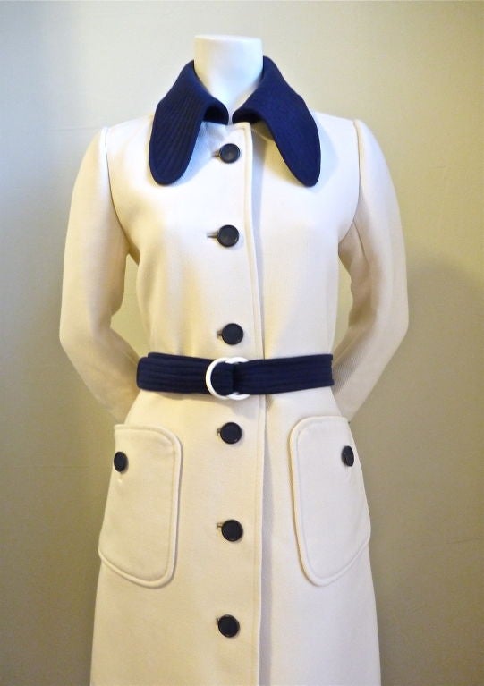 COURREGES 1960's couture wool coat