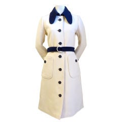 Vintage COURREGES 1960's couture wool coat