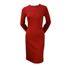 AZZEDINE ALAIA red dress with buckled back