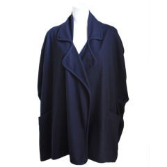 ISSEY MIYAKE PLANTATION felted wool swing coat