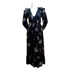 Vintage OSSIE CLARK 'Lulu' floral dress with Celia Birtwell print