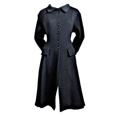Retro **SALE** 1980's BALENCIAGA black wool coat WAS $550 NOW $200