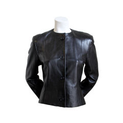 GEOFFREY BEENE black leather jacket