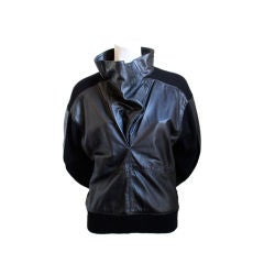GIANFRANCO FERRE leather & cashmere sweater