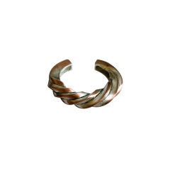YVES SAINT LAURENT oxidized silver and copper cuff
