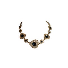 Vintage YVES SAINT LAURENT aymmetrical heart necklace