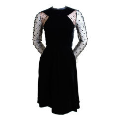 JACQUELINE de RIBES velvet and lace dress 8