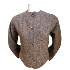 GEOFFREY BEENE tweed contoured  jacket