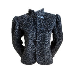 YVES SAINT LAURENT Russian faux persian lamb jacket