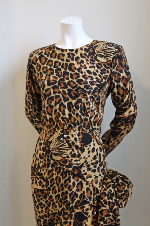 YVES SAINT LAURENT silk 'leopard' dress