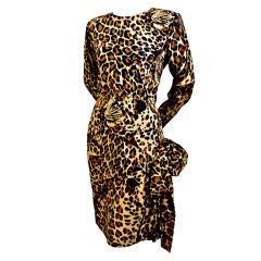 YVES SAINT LAURENT silk 'leopard' dress