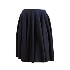 AZZEDINE ALAIA black black wool skirt with seamed detail