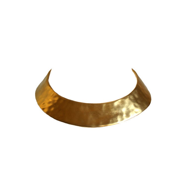 GIVENCHY matte gold hammered collar